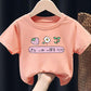 Summer Kids Cute Printing T Shirts Short Sleeve Tops Korean Style O-neck Loose T Shirts For Children Girls