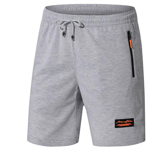 Knitted Shorts Men's Summer Sports and Leisure Five-point Pants Summer Pockets with Zipper Loose Men's Beach Pants