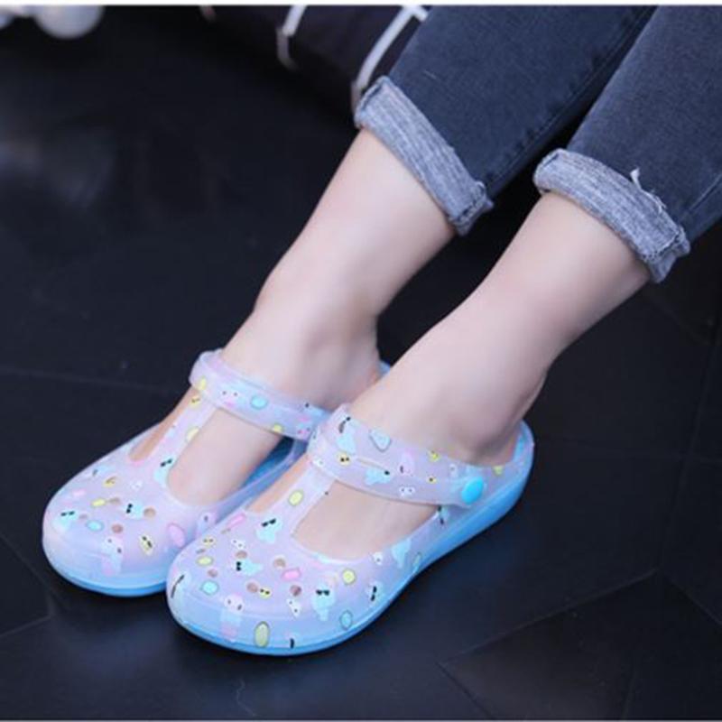 New Summer Print Female Beach Shoes Female Slippers Summer Hole Shoes Women's Shoes