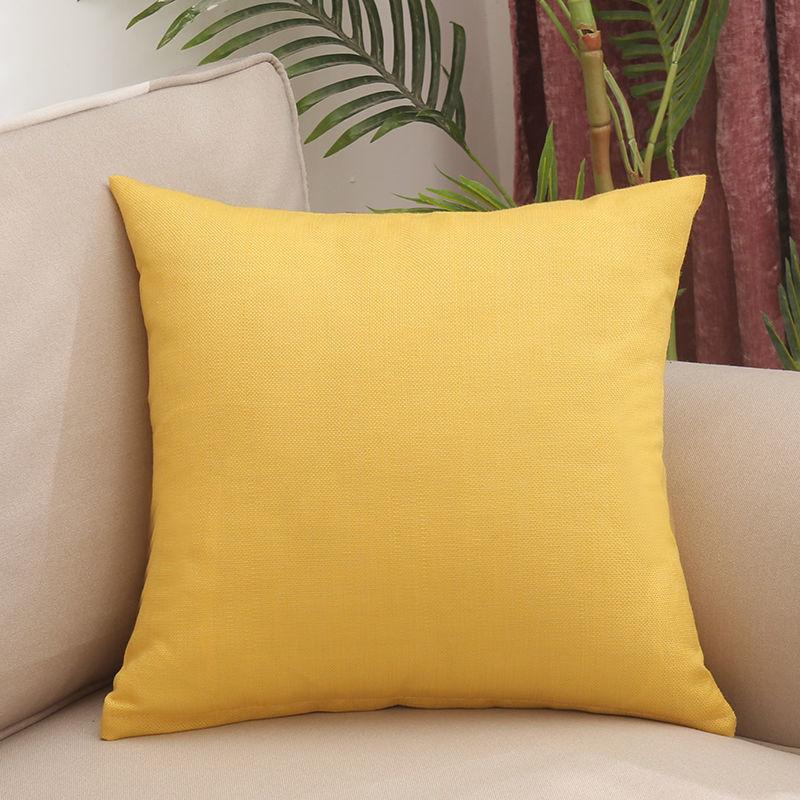 Solid Color Throw Pillow Car Sofa Cushion Flannel Cushion Bedside Backrest Square Pillow Cushion