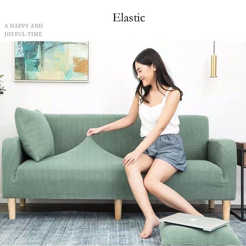 Skin-friendly Sofa Cover Elastic Non-slip L-shaped Sectional Living Room Sofa Cover Can Be Machine Washed Without Wrinkle