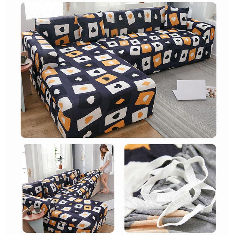 Elastic Sofa Cover Stretch Plaid Sofa Covers Living Room Fully-wrap Couch Chair Cover Anti-dust Furniture Protector