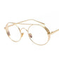 WTEMPO 2019 Retro Metal Glasses Frame Women Fashion Imitation Pearl Pendant Hanging Chain Eyeglasses