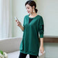 Big Size Women Cotton Tshirt Round Neck Loose Casual T-shirts Spring Fall Plus Size Splicing Tops Tee Pullover