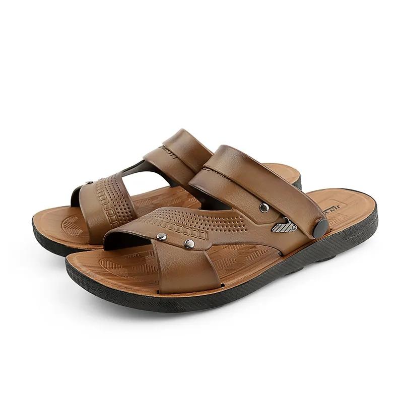 Men's Non-slip High-quality Casual Sandals Korean Style Beach Dual-use Slippers Summer Lightweight Hollow Breathable Sandals