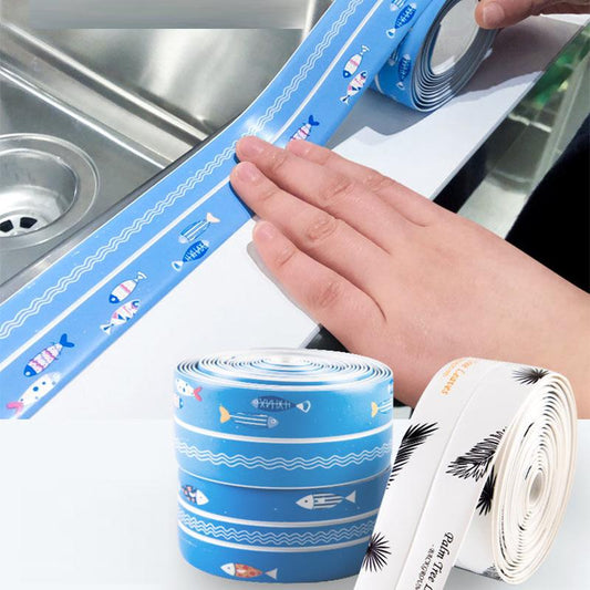 Kitchen Oil and Mildew Tape Kitchen and Bathroom Sink Doors and Windows To Fill The Corner Line Stickers Sealing Strips Beautiful Seam Stickers