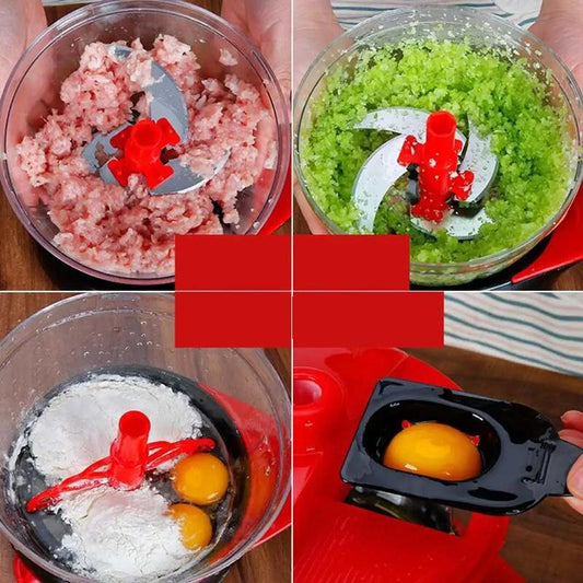 Large Capacity 3 Liters Multifunctional Meat Grinder Household Manual Vegetable Minced Meat Cooking Machine Stir Stuffing Machine