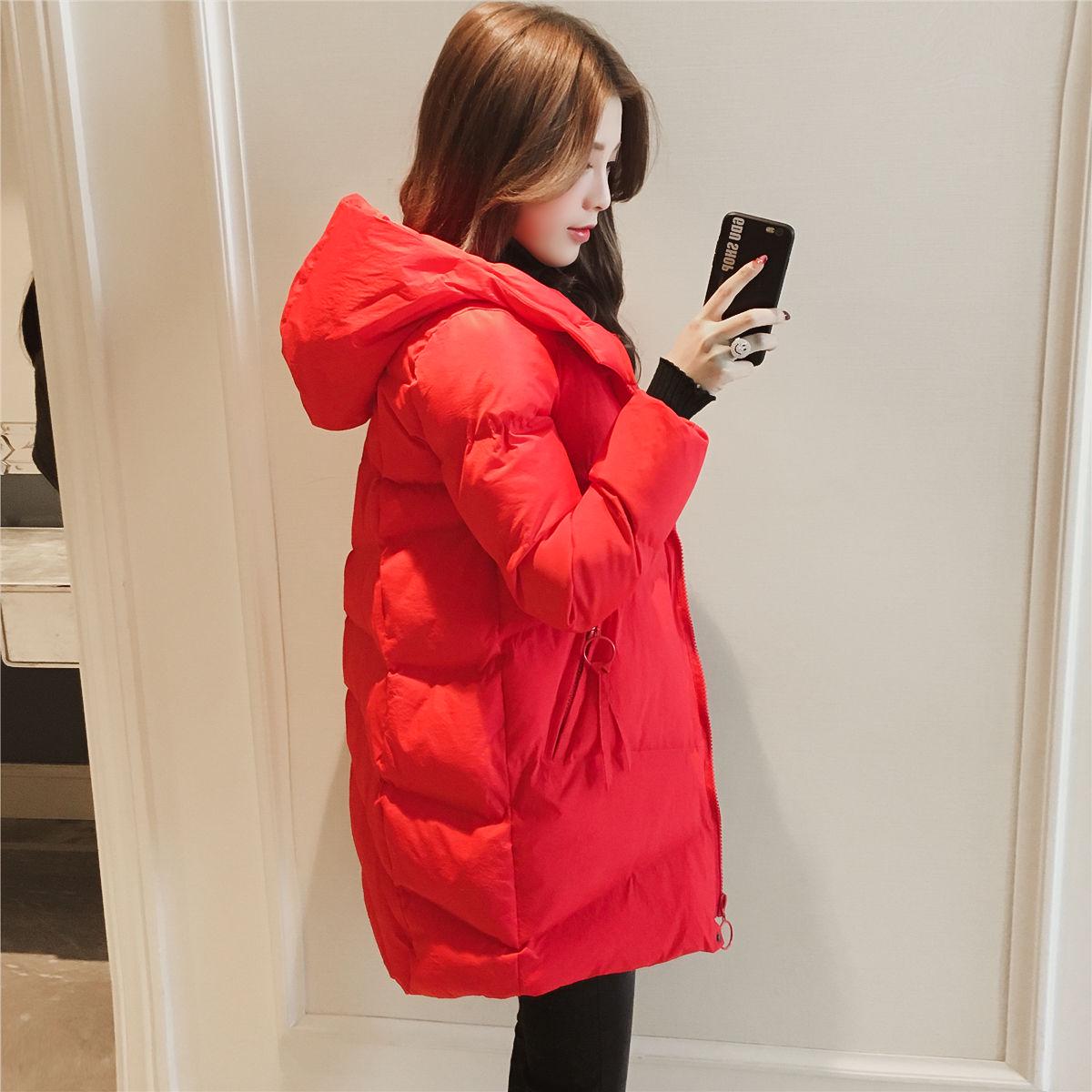 Cotton Jacket Heat Thick Winter Women Parka Loose Large Size Down Cotton Jacket Hooded Warm Coat