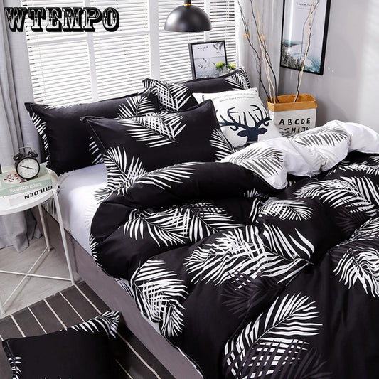 Pillowcase Luxury Bedding Set 2/3Pcs Soft Cover Comfort Duvet Cover Twin Queen King Size