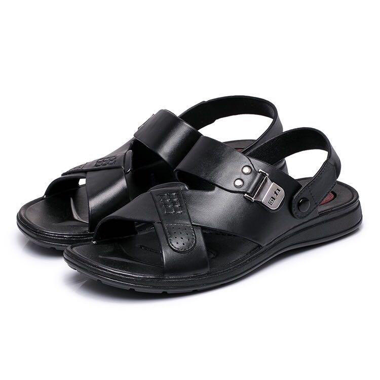 Leather Men's Sandals Summer Soft Shoes Beach Men's Sandals High Quality Sandals Slippers