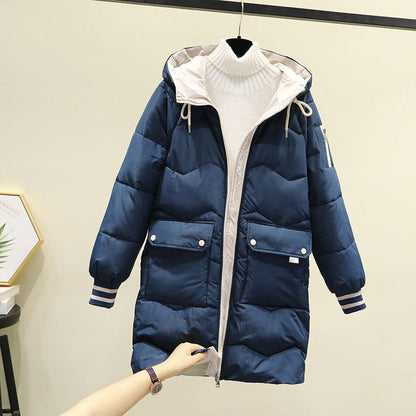 Winter Jacket Cotton-padded Clothes Women's Loose Cotton-padded Clothes Student Bread Clothes Mid-length Thickening