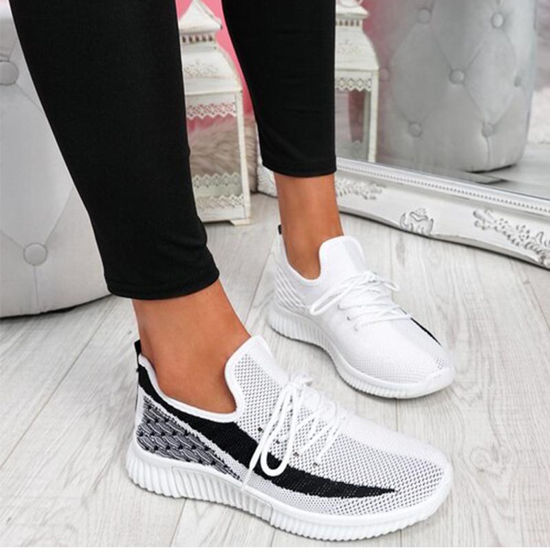 Women Mix Color Sneakers Women's Casual Vulcanized Fashion Flats Ladies Mesh Comfortable Female Shoes