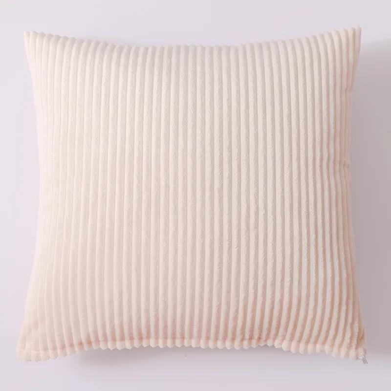 Solid Color Throw Pillow Car Sofa Cushion Flannel Cushion Bedside Backrest Square Pillow Cushion