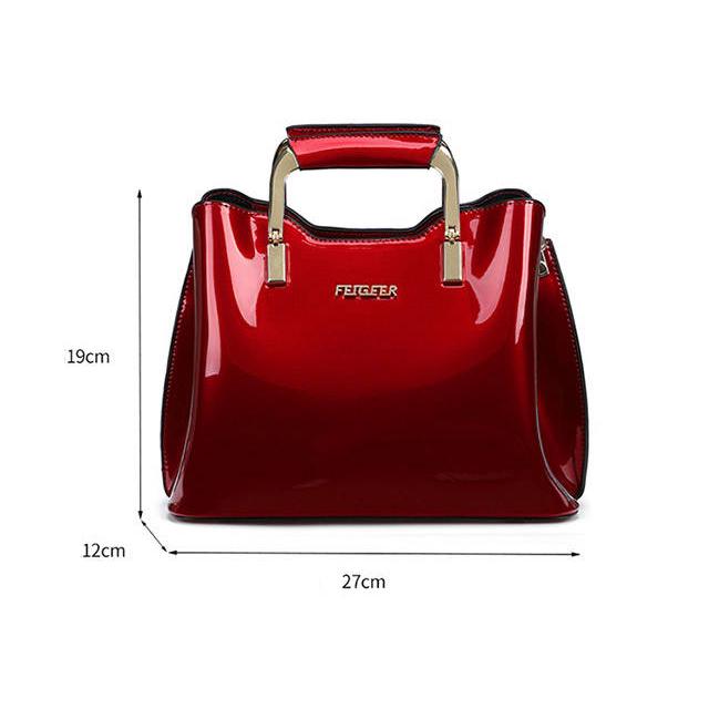 Patent leather bag Genuine Leather Woman bag European and American style handbag Trendy wild