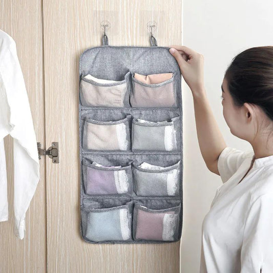 Single-sided Underwear Socks Storage Bag Wall-mounted Storage Bag Hanging Behind The Wardrobe Door Cabinet Door Hanging Bag Small Article Storage Bag