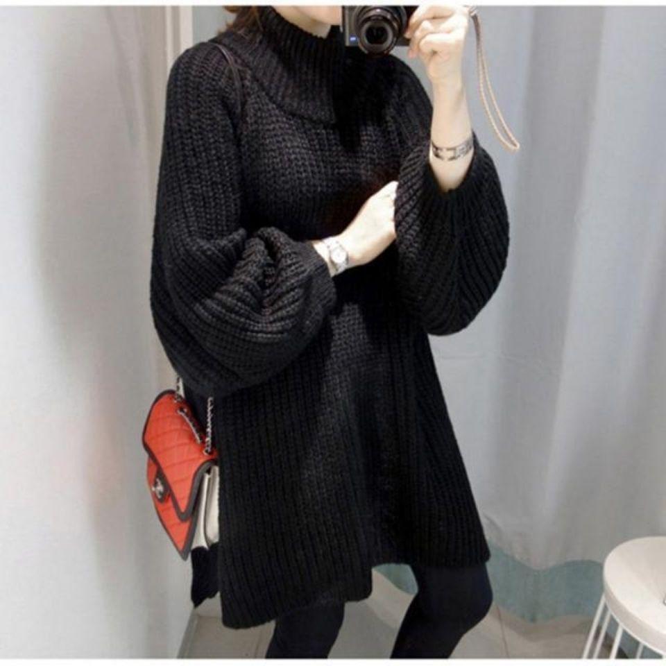 Autumn and winter new women's lazy sweater in the long sweater women loose winter dress