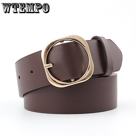 Women PU Leather Adjustable Wide Belt Ladies Fashion Clothing Accessories Waistband