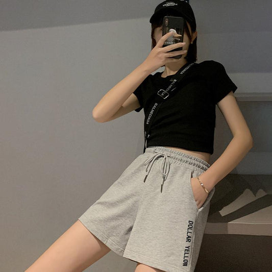 Shorts Women's Sports Three-point Pants Women's Wide-leg Pants Loose All-match Casual Pants Ladies Sports Shorts Comfortable