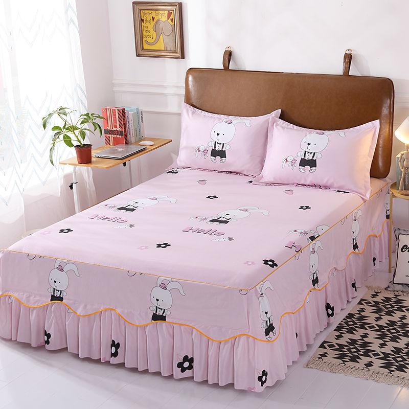 One-piece Mattress Cover Fashion Printing Bed Sheet Non-slip Wear-resistant Mattress Protector Double Bed Household