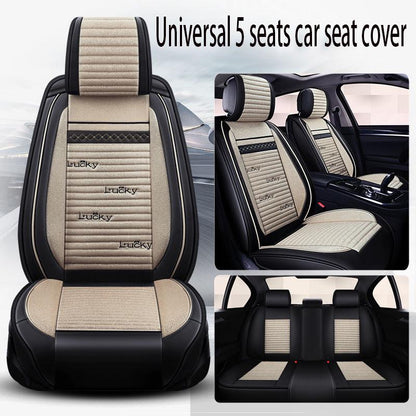 Universal 5 set Auto Seat Cushion Leather 5 seats Universal Car seat cover Waterproof Car Seat Cover