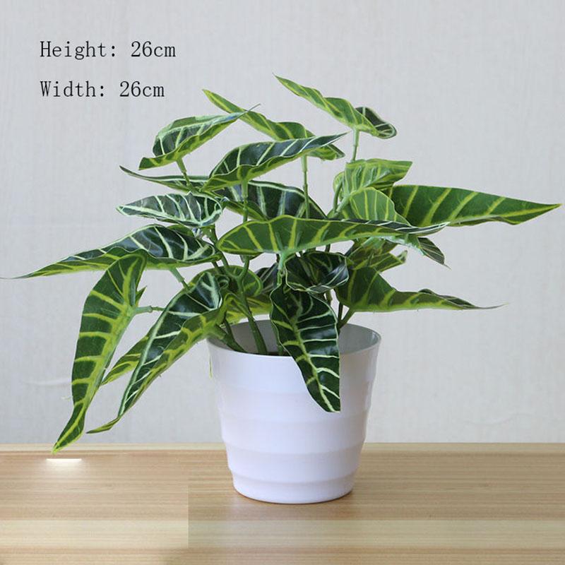 Fake Green Plants Artificial Flower Plants Ornaments Green Radish Potted Anthurium Living Room Bedroom Hotel Club Plastic Furnishings