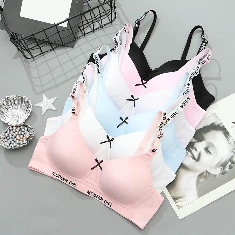 No Steel Ring Underwear Thin Section Girl Bra Stereotyped Gathered Beautiful Back Sexy Cotton Adjustable Shoulder Straps Fashion Printing Vest Bra