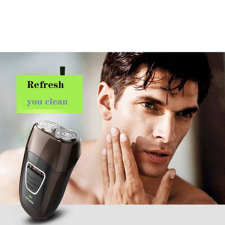 Men's Smart Electric Shaver Rechargeable Shaving Portable Double-Head Washed Beard Knife Razor