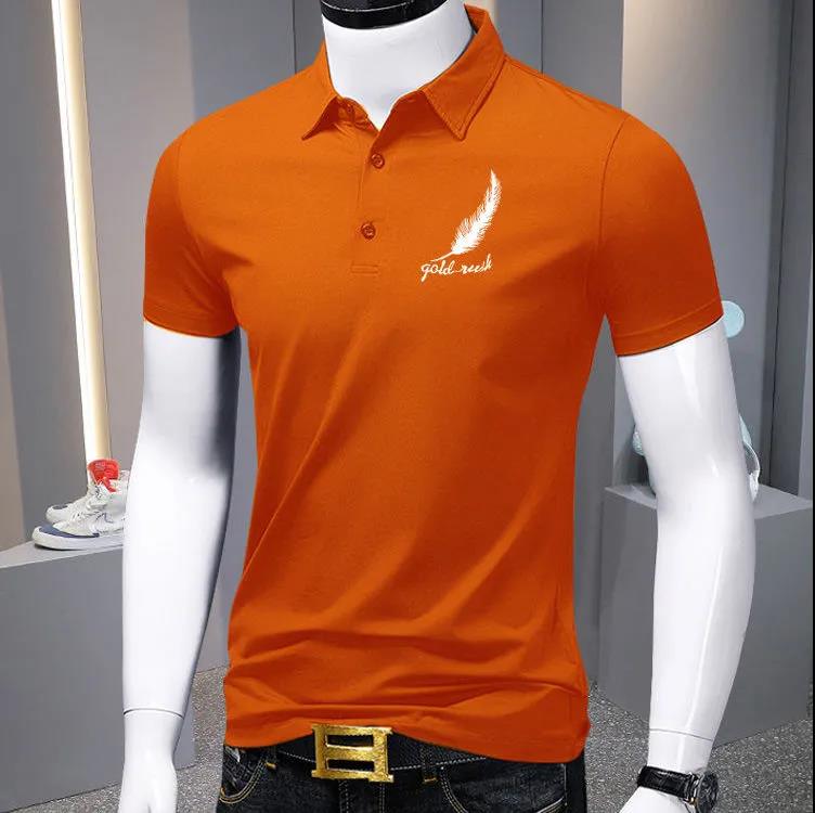 Men's POLO Shirt Summer Lapel Large Size Solid Color Short-sleeved T-shirt Top Middle-aged Men's Casual Half-sleeved Men's