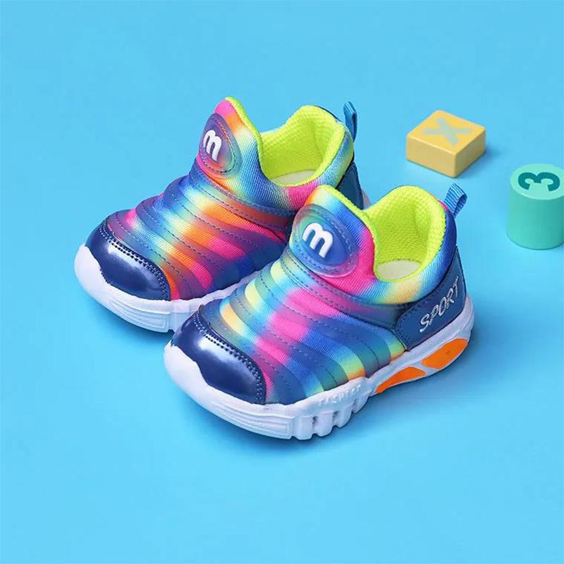 Children's Shoes Sports Shoes Light-up Shoes Spring and Autumn Breathable Baby Toddler Shoes Children's Soft-soled Baby