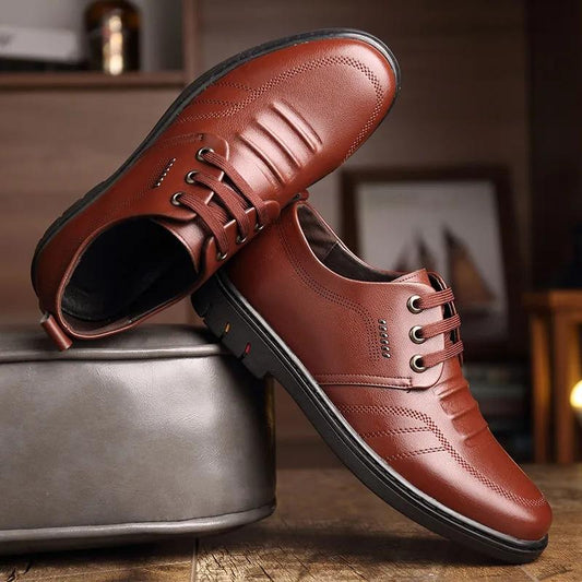 Men's Casual Leather Shoes Business Formal Wedding Shoes Soft Bottom Soft Surface Men's Shoes Driving Shoes Non-slip Breathable