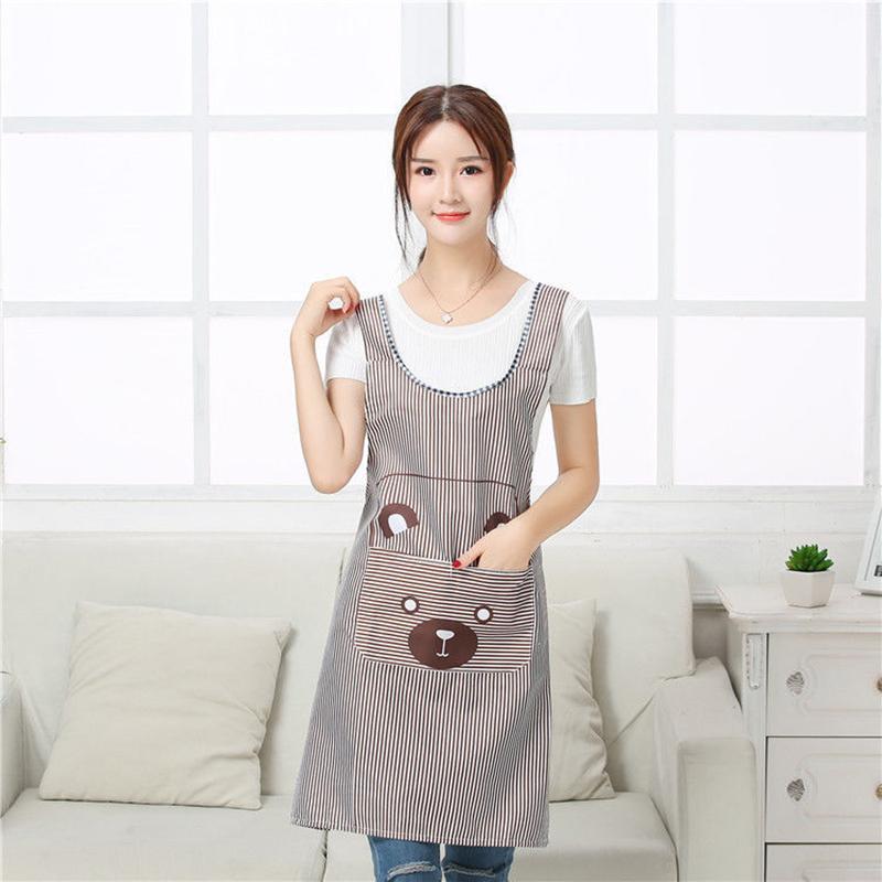 Cute Apron Women's Overalls Anti-fouling Oil-repellent and Waterproof Kitchen Dressing Overalls Waist Dressing Apron Overalls