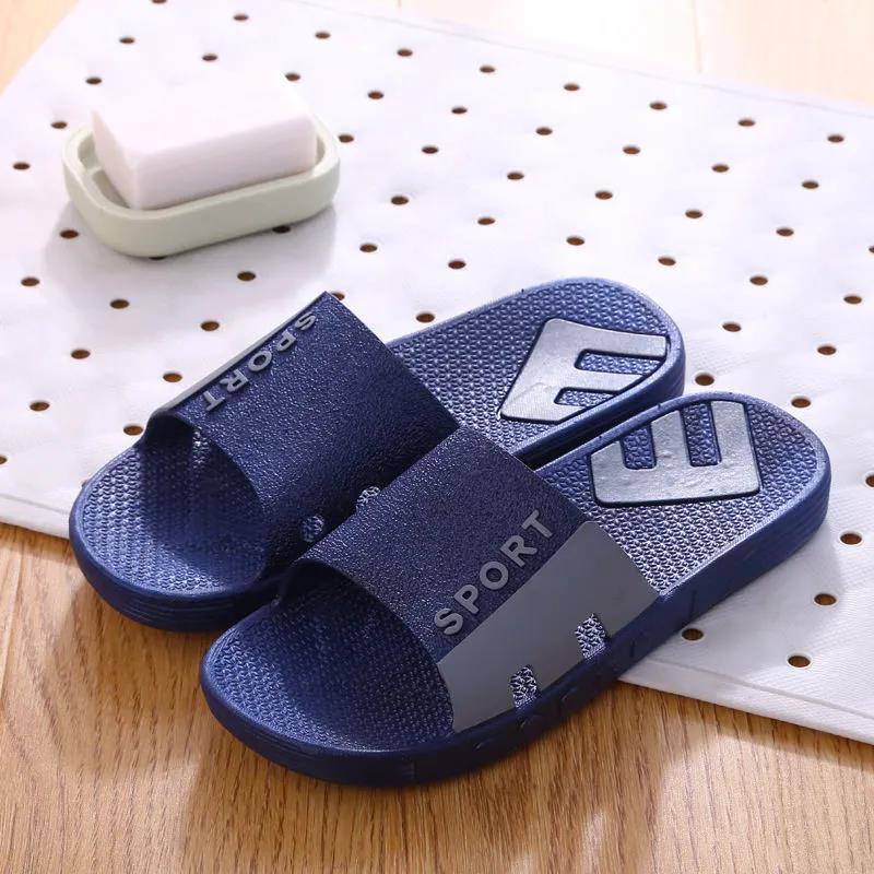 Men's Spring Summer Soft Sole Flat Indoor Bathroom Slippers Large Size Non-slip Outdoor Beach Slipper