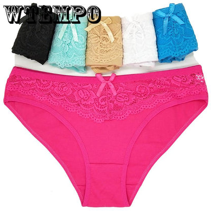 WTEMPO 6 Pcs/Lot  Women Intimate Underwear Panties Cotton Summer Panties Knickers