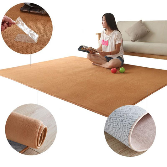 Simple and Modern Coral Velvet Carpet Living Room Home Mat Bedroom Bedside Carpet