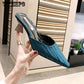 Pointed Women's Shoes Half Slippers Wear Thick with Slippers