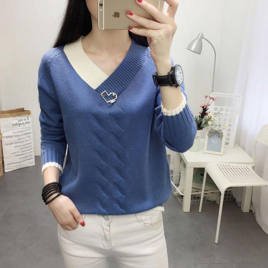 Women Knitted Sweaters Pullovers Long Sleeve Sweater Slim Elastic Short Sweater Women