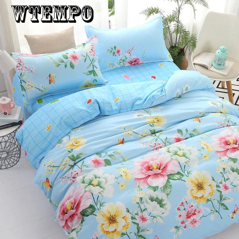 Sheet Pillowcases Bedclothes 4pcs Bedding Set Queen Size Duvet Cover Bed Set