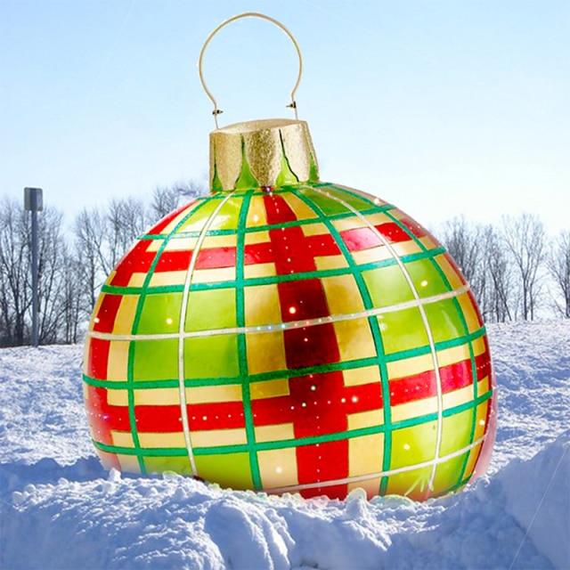 1pcs 60cm Christmas Balls Christmas Tree Decorations Outdoor Atmosphere Inflatable Toys for Home Christmas Gift Ball