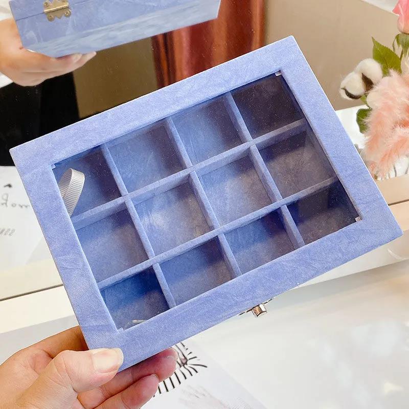 Jewelry Storage Box Large Capacity Hand Jewelry Necklace Earring Box Portable