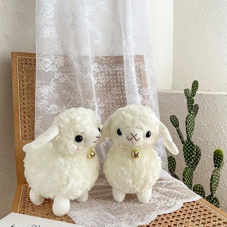 Cute Soft Little Bell Sheep Plush Toy Little White Bell Sheep Doll Decoration Kids Lovely Birthday Gift