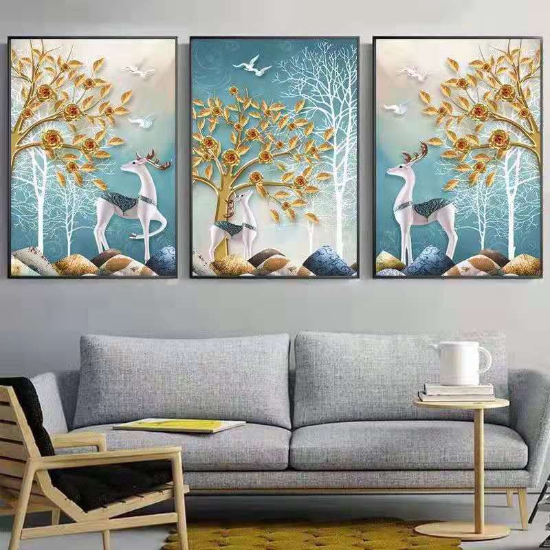 Living Room Decoration Painting Nordic Style Sofa Background Wall Painting Modern Minimalist Bedroom Dining Room Painting