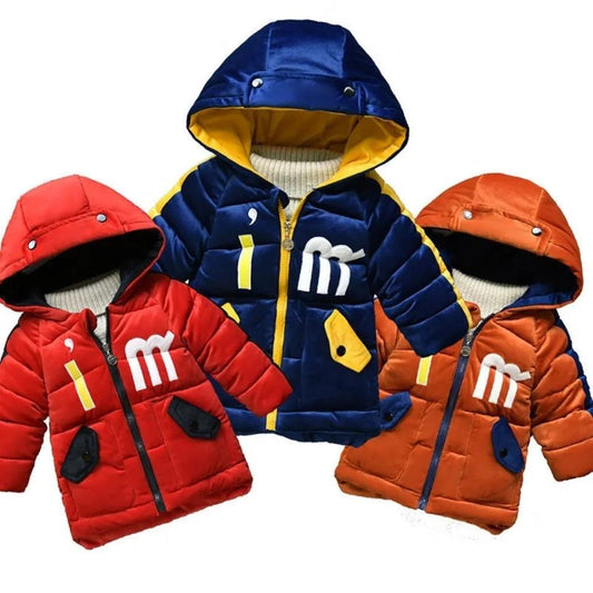 Boy's New Gold Velvet Jacket Thickening Velvet New Autumn Winter Children's Baby Jacket