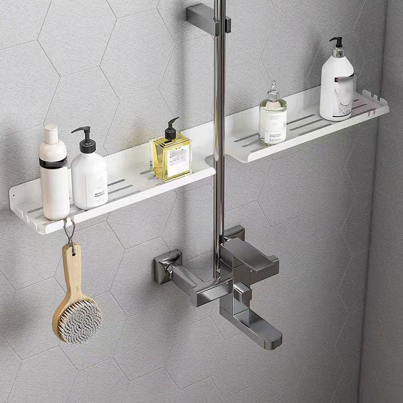 U-shaped Bathroom Shower Shelf Faucet Kitchen Organizer Shelf Free Punching Bathroom Storage Mirror Front Vanity Shelf Wall-mounted Shelf