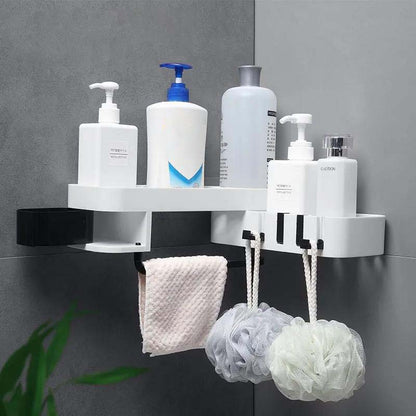 Bathroom Kitchen Corner Rack Creative Double Storage Rack Multifunctional Storage Shelf No Hanging Wall Box