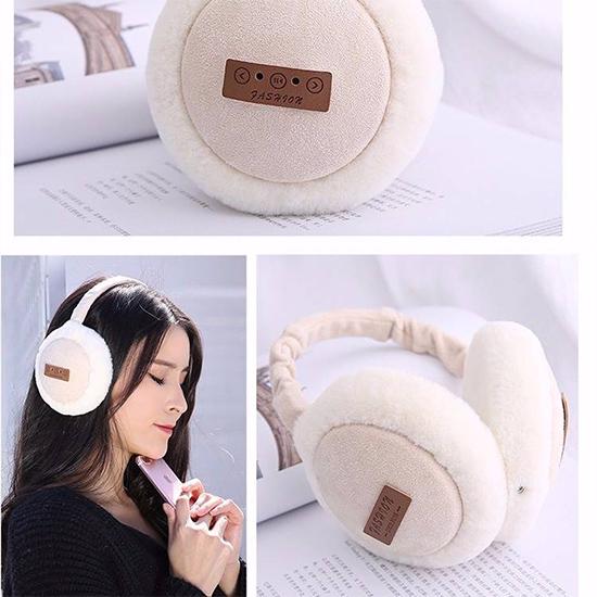 HD Stereo Winter Plush Warm Wireless Bluetooth Headset Ear Cover Outdoor Earphone Windproof Earmuffs