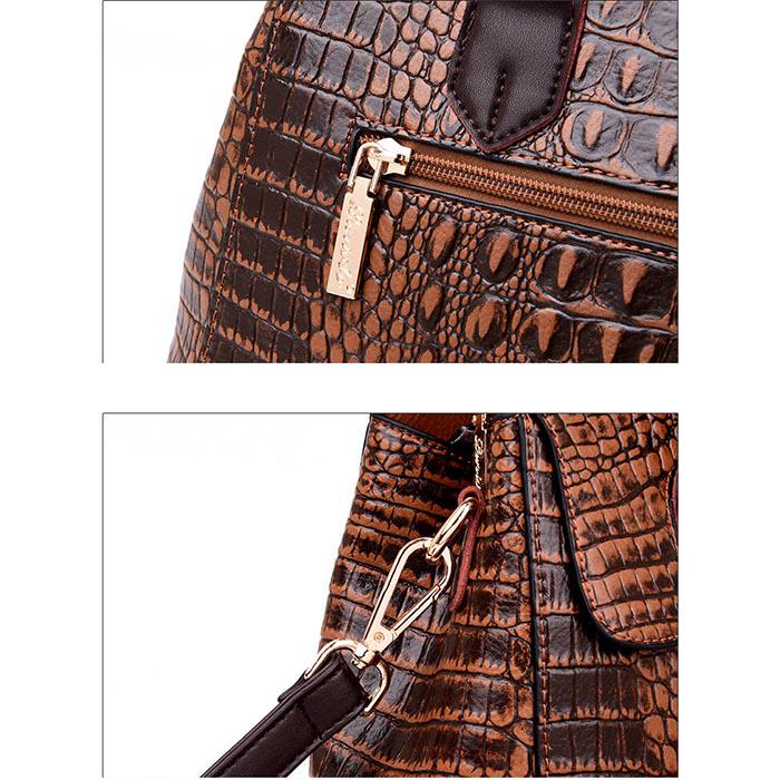 Crocodile Pattern Leather Handbag Bag Female Messenger Bag Europe United States Shoulder Bag Female