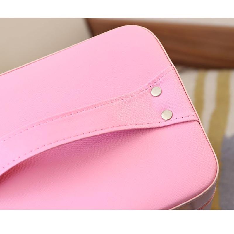 Two-layer Cosmetic Bag Multi-functional Cute Girl Heart Portable Cosmetic Storage Box Large-capacity Cosmetic Box