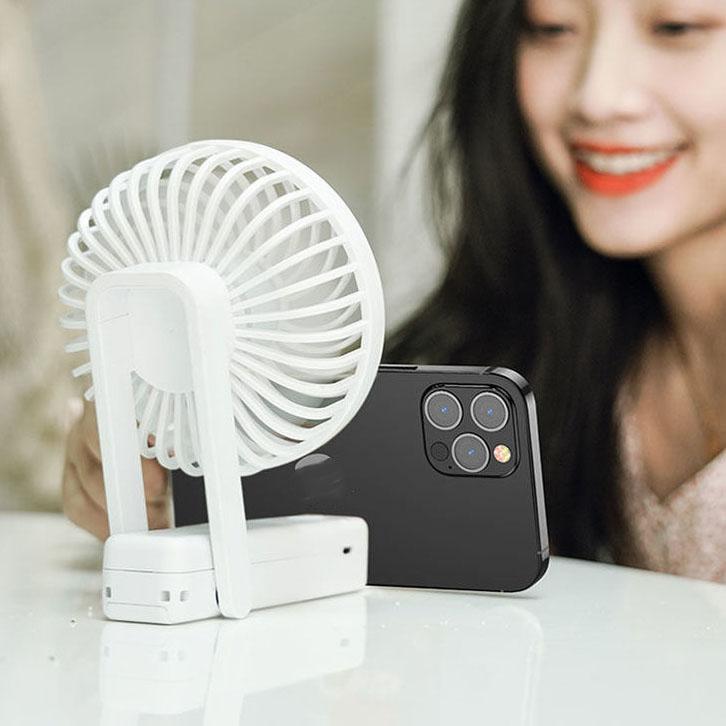 Handheld USB Small Fan Mini Charging Mute Portable Large Wind Fan Student Dormitory Bed Fan