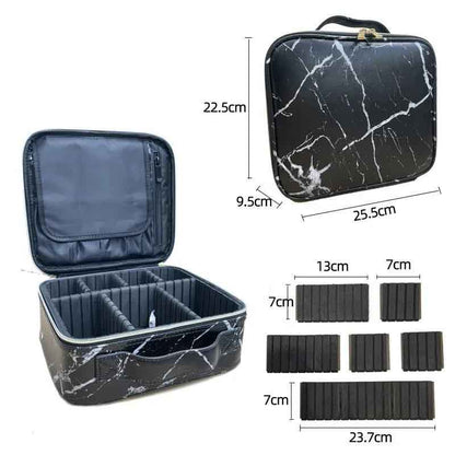 Cosmetic Bag Women's Portable Large-capacity Simple Fashion Marble Pattern Cosmetic Storage Bag