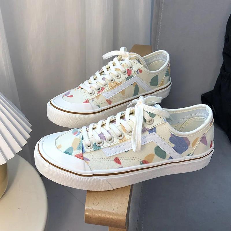 Spring Canvas Shoes Female Students Wild Niche Graffiti Summer Shoes Women's Shoes